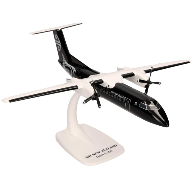 Herpa Snap-Fit Flugzeugmodell Air New Zealand Dash 8-300 "All Blacks" (1:100)